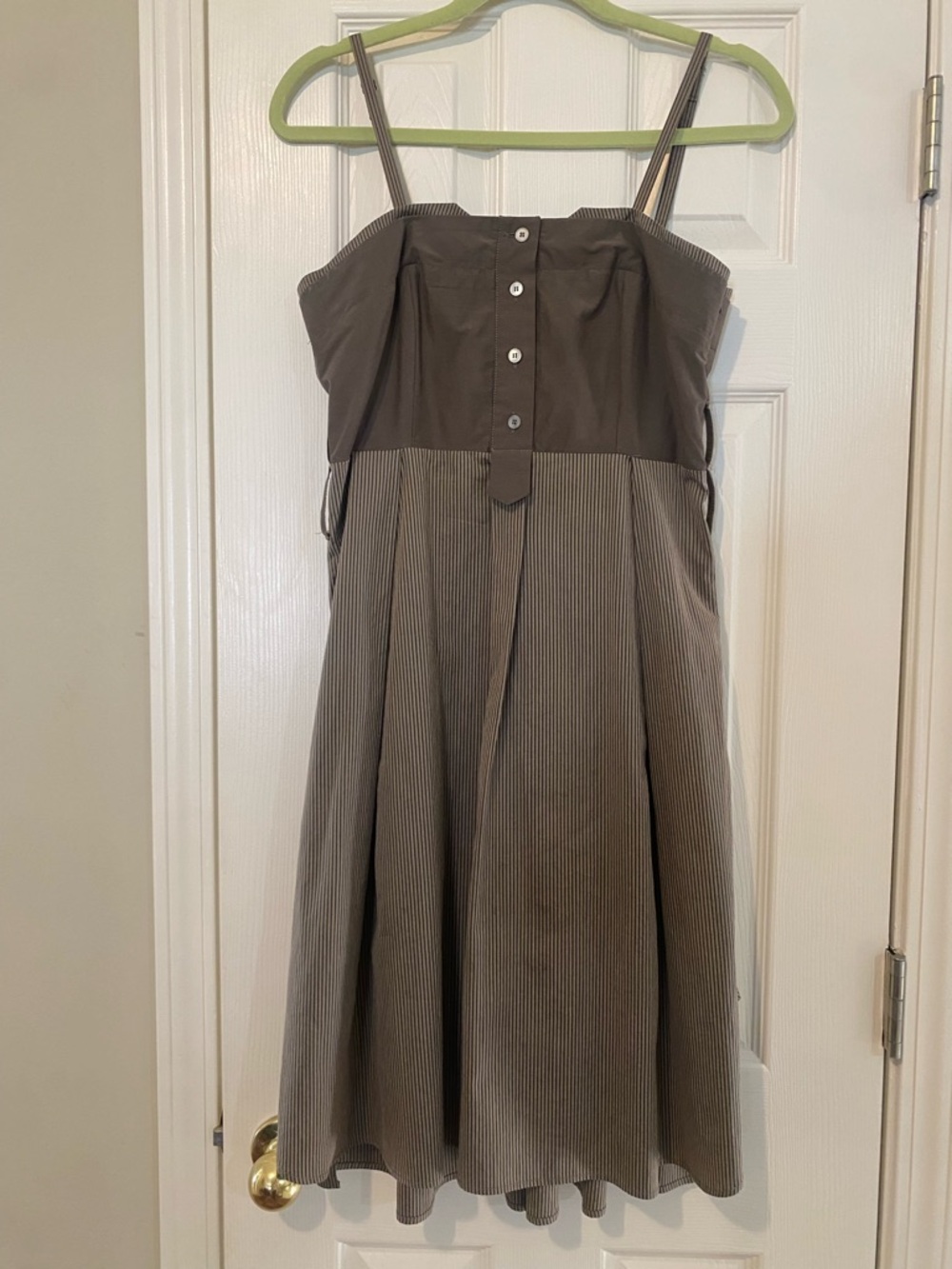 Gunex by Brunello Cucinelli Brown Striped Sundress Size US 6